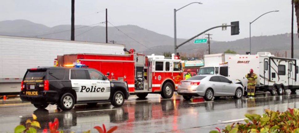 On December 30th, 2021 at 10:59am, Fillmore Police Department, City Fire (ME91) and AMR paramedics were dispatched to a two vehicle collision at the intersection of Olive and Ventura Street. Minor injuries were reported. Cause of the crash is under investigation. Photo courtesy Angel Esquivel-AE News.