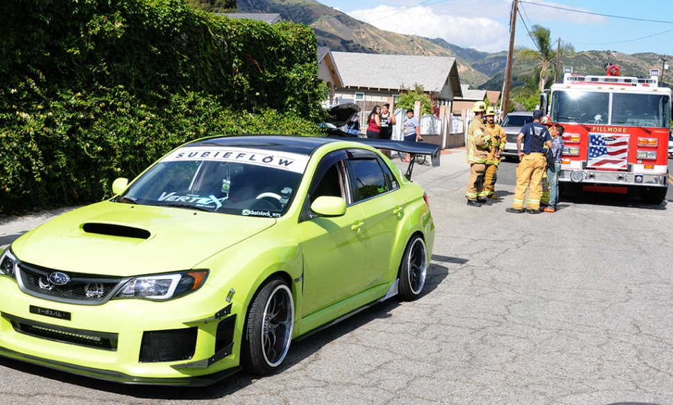 On Tuesday, May 19th at 4:15pm at 971 Third Street in Fillmore, a two car collision involving a silver sedan and a bright yellow Subaru. No injuries were reported at the time of the accident. Cause is still under investigation.