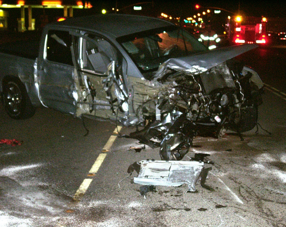 An apparent hit and run accident occurred early Tuesday morning at approximately 12:30 a.m. A pickup truck traveling eastbound on 126 collided with a semi parked on the highway just west of “C” street.