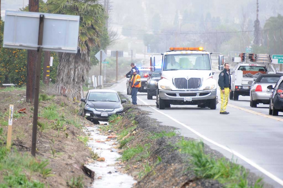 On Monday, February 22, a single vehicle accident occurred on Highway 23. At approximately 2:00 p.m., a southbound car skidded off the road and into a drainage ditch. No injuries were reported. The vehicle appeared
to have sustained moderate damage.