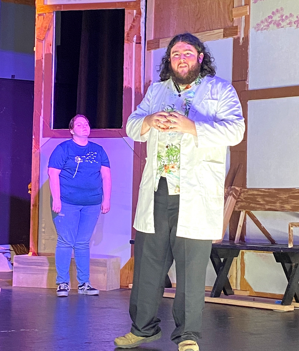 On Friday, November 4th, the Sespe Players and FHS Drama Club will be back in action performing “The Cathedral…of Doom!” at the Sespe Auditorium on November 4th, 5th, 11th & 12th at 7pm, and November 6th at 2pm. Above is Roberto Munoz with Jordyn Hastings in the background practicing their performances for their upcoming debut.