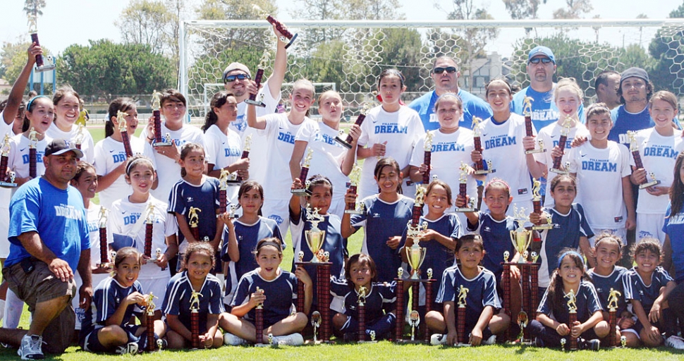 On Sunday, August 22, The Fillmore Dream Soccer Club player’s were presented with trophies. First Place went to 12U and 8U and Second place went to 10U. The girls participated in the Oxnard Police Activities Summer Soccer League which lasted three months. Pictured above but not in order are: 12&U- Head Coach Jose Vaca, Assistant’s: Gabriel Tobias, Luis Negrete, Omero Martinez, and Al Garnica. Players: Calista Vaca, Reylene Martinez, Talia Negrete, Esmerada Murillo, Emily Garnica, Jada Avila, Denise Vasquez, Ryan Nunez, Emily Armstrong, Priscilla Carbajal, Sara Stewart, Rachel Rivers, Salma Gomez, and Aviana Ramirez. 10&U: Head Coach Anel Lopez, players: Gracie Tope, Ariana Magana, Jessica Tamayo, Angelica Orozco, Andrea Marruffo, Mya Ramirez, Nataly Lomeli, Yareli Vasquez, Stephany Magana, Valerie Tobias. 8&U Head Coach Ram Tobias and Damian Magana, players: Isabella Vaca, Jaylinn Magana, Esther and Maria Ruvalcaba, Serena Velez, Aalyih Lopez, Anica Ramirez, Alexis Mejia, Anica Lopez, Celeste Ordaz, and Jasmin Hinojosa. The 12&U team would like to thank the Fillmore Lions Club for the help with purchasing uniforms.