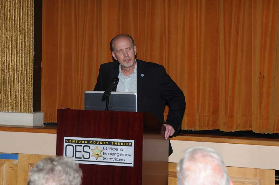 Meteorologist Mark Jackson from the National Weather Service spoke at the El Nino Preparedness meeting on Tuesday night.
