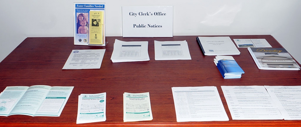 City Council nomination papers lay on a table on the second floor of city hall Tuesday. No posting was made on the city’s Information Center Kiosk or advertised in the city’s local paper. Upon request from the Gazette, the city sent a press release Wednesday afternoon.