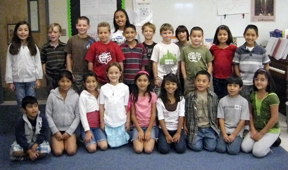 Pictured with Mrs. Anderson’s 2nd/3rd graders at Mt. Vista Elementary is American Field Service Exchange student, Shervina Annie, who lives with Greg and Priscilla Anderson of Fillmore.