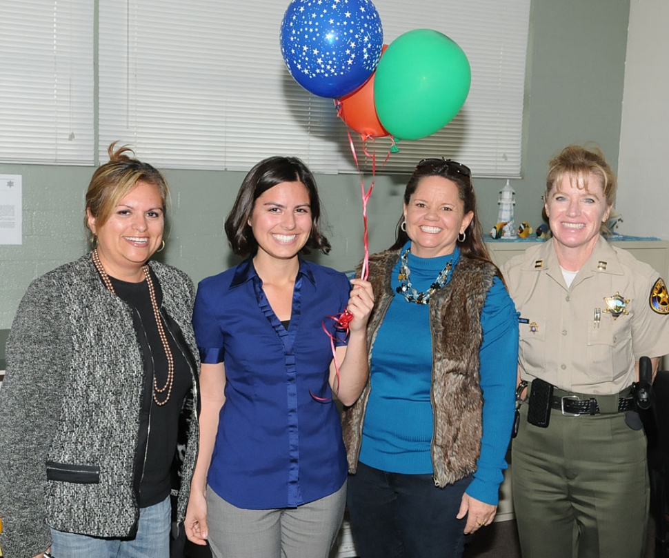 (l-r) Ari Larson, Explorer of the Year Briana Vazquez, Cindy Jackson, and Captain Monica McGrath.