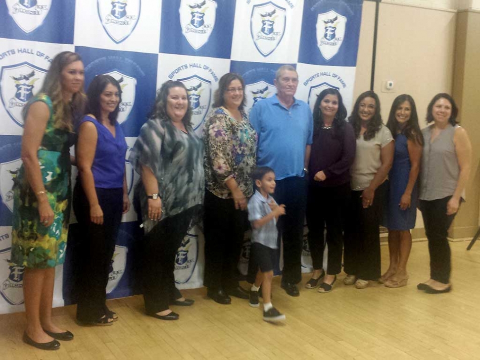 1993 Fillmore High School Softball Team with their coach at Hall of Fame night on Saturday at the Veterans Memorial Building.