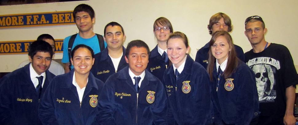 FFA members who were awarded the Chapter FFA Degree.