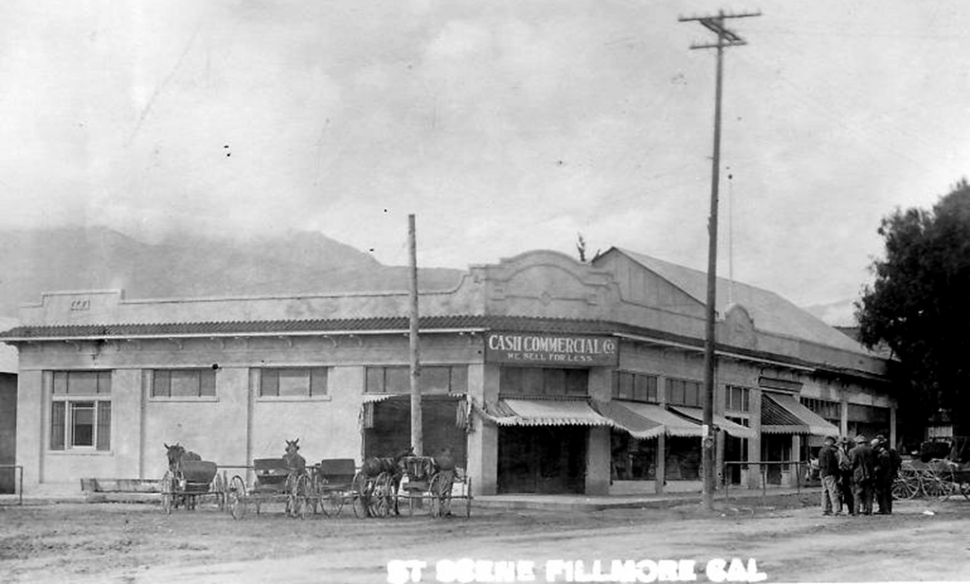 Cash Commercial circa 1915 on the northwest corner of Main Street and Central Avenue. Walter Cornelious and C.W. Harthorn bought the business from Richard Stephens in 1911. Photos courtesy Fillmore Historical Museum.