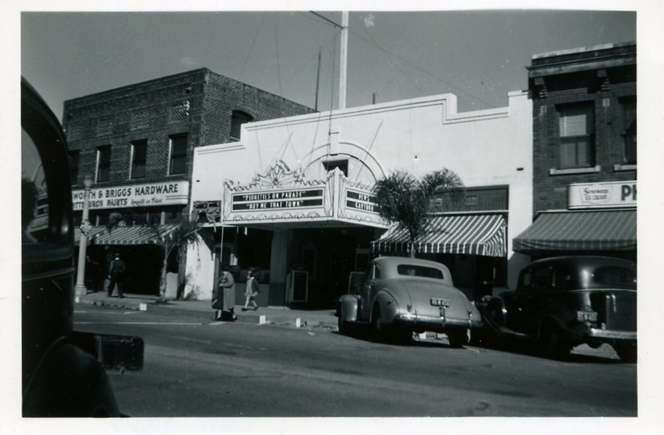 The Fillmore Towne Theatre circa 1942 on Central Avenue. Photos Courtesy Fillmore Historical Museum.
