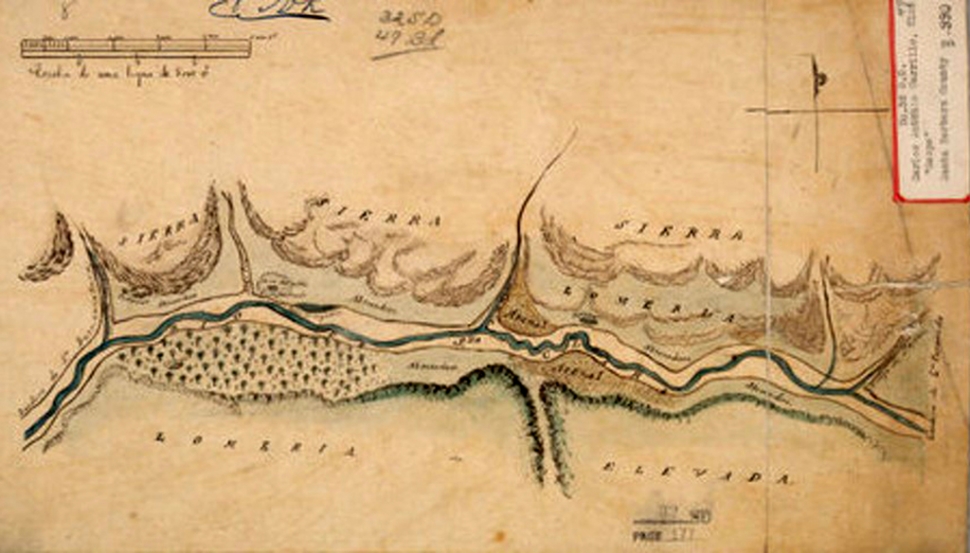 Map of Rancho Sespe Land Grant.