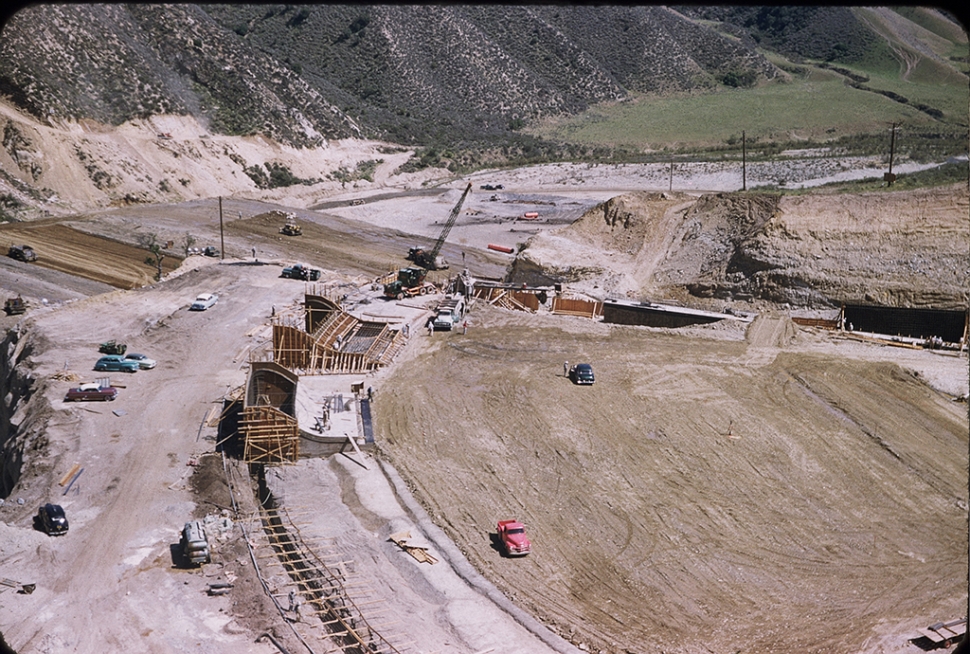 View of the construction back in 1956. 