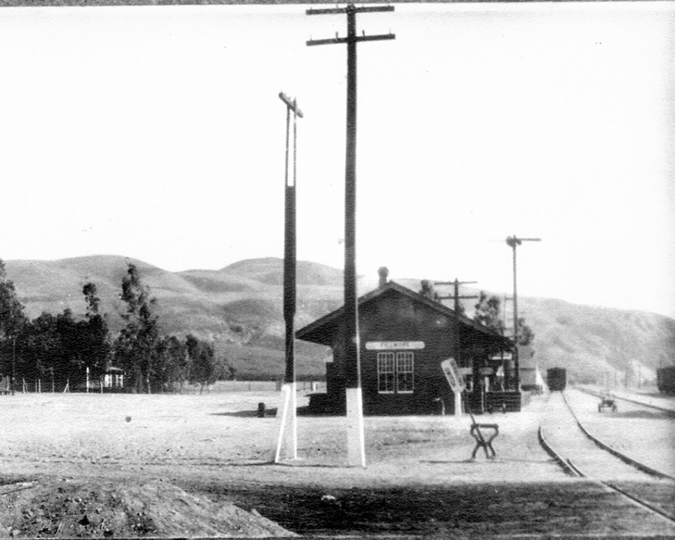 The Fillmore Depot in 1887, which is when the Southern Pacific Railroad came to the Santa Clara River Valley. Photos Courtesy Fillmore Historical Museum.