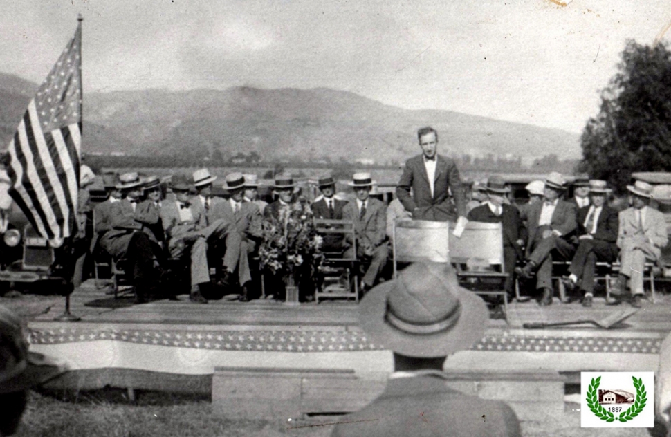 John Galvin speaking at Monorail Groundbreaking in 1927. Photos courtesy Fillmore Historical Museum.