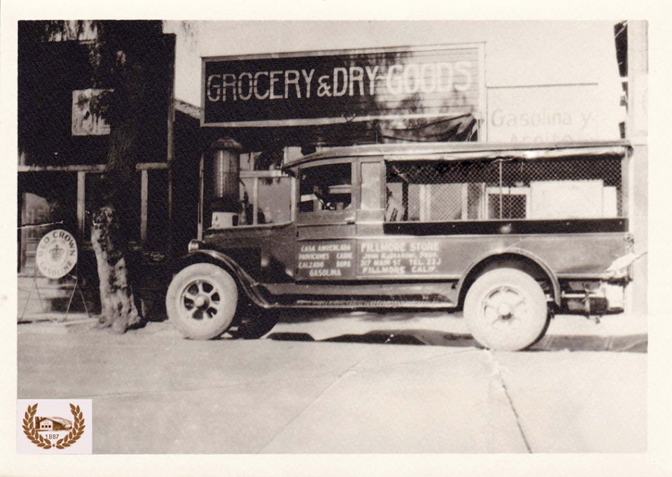 Inadomi Company store opened back in February 1925, pictured above is a Inadomi Delivery truck circa 1925 which was used to deliver groceries to customers. Photos courtesy Fillmore History Museum.