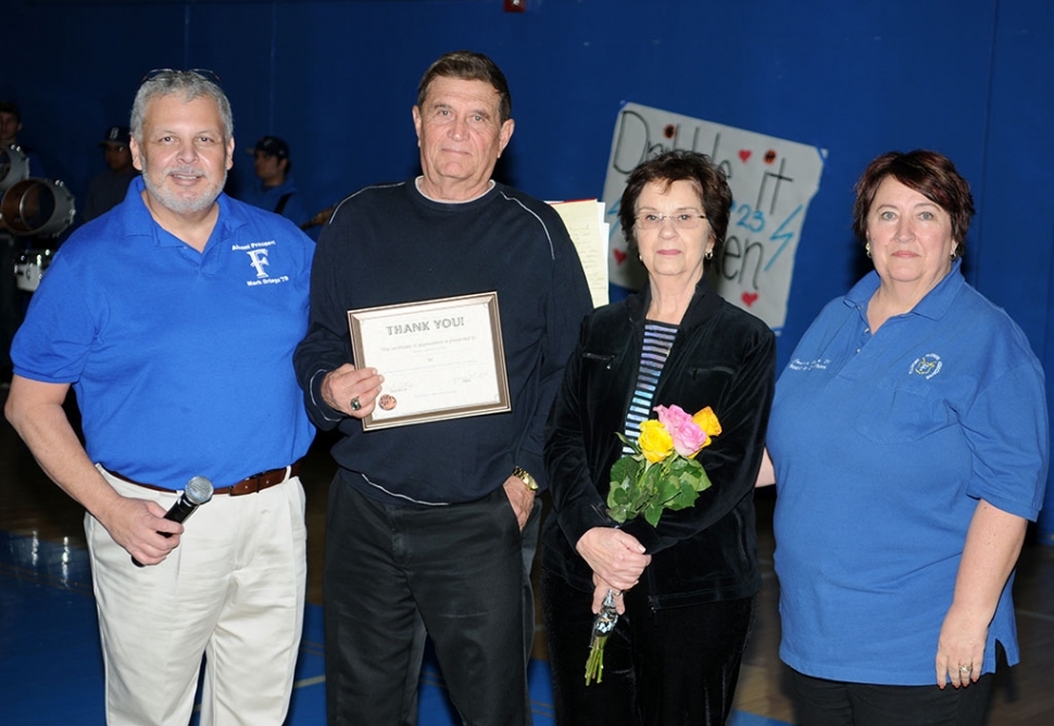 Mr. and Mrs. Fauver being honored. [A link to the video of the presentation is below.]