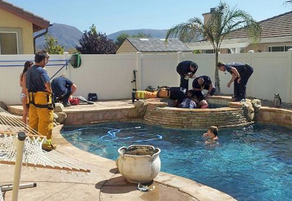 On Sunday August 26th Fillmore Fire Department responded to a person stuck in a pool hot tub. Upon arrival we found a teen aged female with her finger stuck in the hot tube water outlet. Fillmore firefighter were able to remove her finger with little damage to pool hot tub and no injuries to the teenager. Great job Fillmore Fire Department!