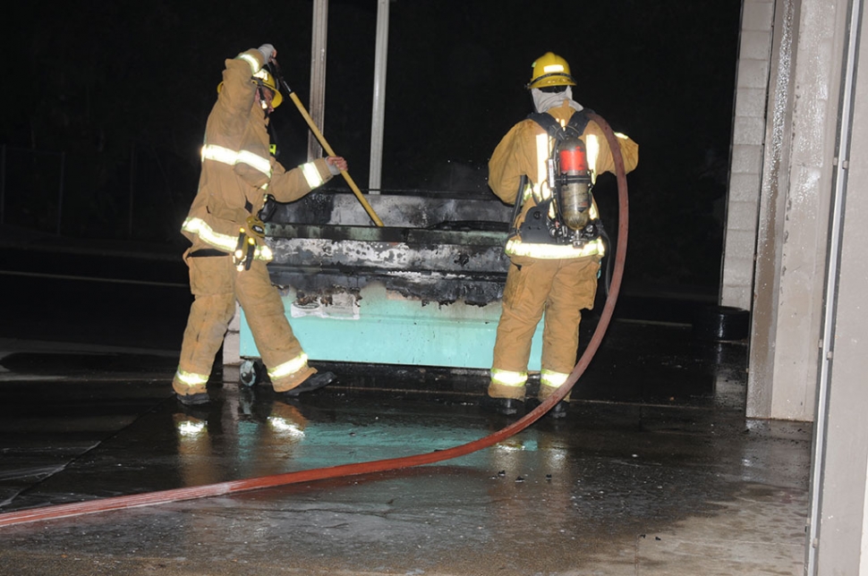 The 4th of July in Fillmore was a festive event, as always. One of the few trouble calls that went out was for a dumpster fire, above. No significant damage was reported.