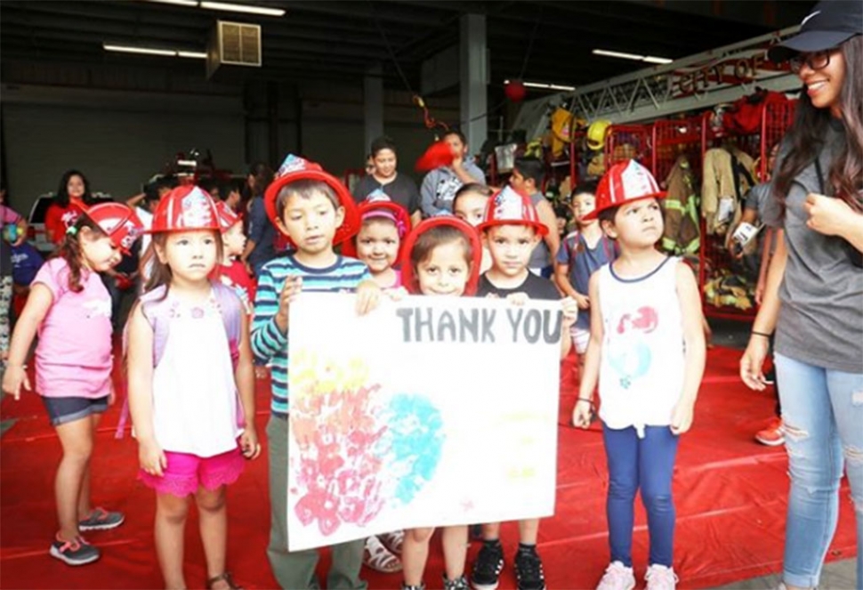 Fillmore Fire Station 91 would like to thank the special visitors from Full Circle Learning in Piru who came out to the station and presented the crew with thank you signs and gifts made by the students, thanking the firefighters for all they do in the community. Photos courtesy Fillmore Fire Department.