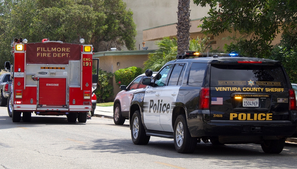 On Wednesday, September 1st, 2021, at 11:36am, Fillmore City Fire (E191) was dispatched to a reported structure fire in the area of Santa Clara St and Fillmore Street. Arriving fire crews reported a possible apartment complex fire with nothing showing. Fillmore Fire requested Sheriff’s Department and Investigator 91(IV91) to respond to the scene for investigation; no injuries were reported. No additional information was given at the time of the incident. Photo courtesy Angel Esquivel-AE News.