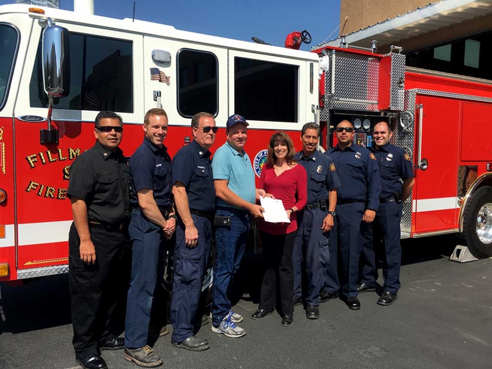 One of Chevron’s core values is to benefit the communities where we work.  Recognizing the importance of investing in our local communities, the corporation provides funds for local charitable contributions.  On behalf of Chevron Corporation Leslie Klinchuch presented Fillmore Fire Foundation President Scott Beylik with a Check for $2,000.  This money will be used to support the Fillmore Fire Department with both its educational and equipment needs.  On behalf of the Fillmore Fire Foundation, the Fillmore Fire Department and the citizens they serve we would like to thank Leslie and Chevron for their generous support throughout the years.