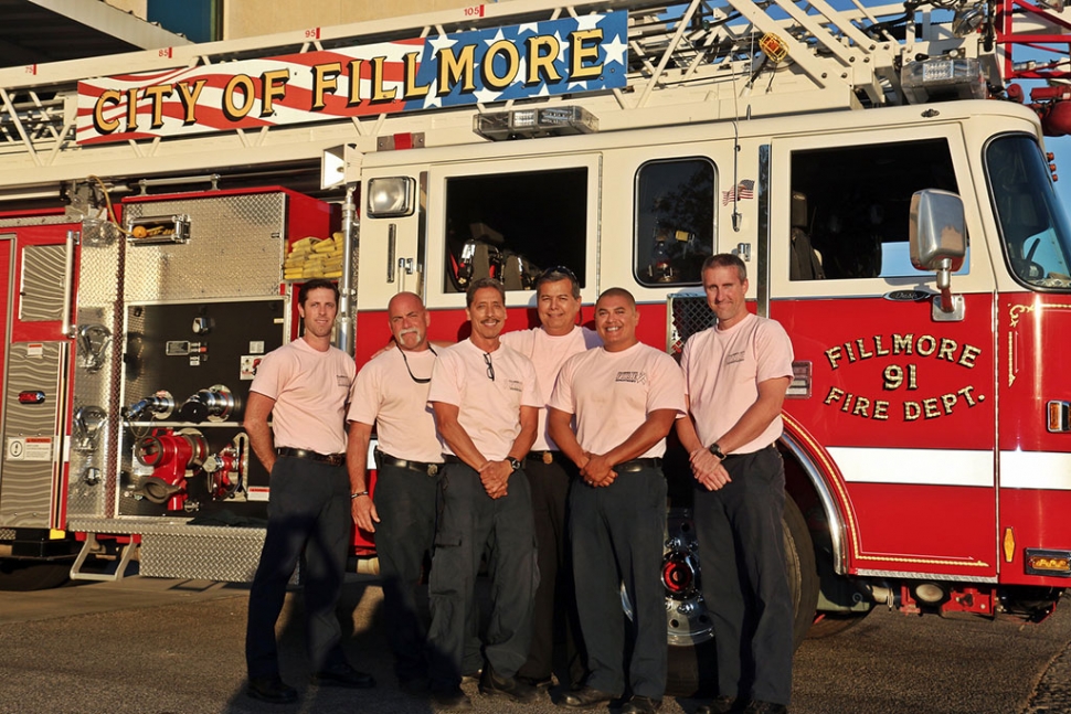 Pink is the wardrobe color of choice for Fillmore Fire personnel in honor of Breast Cancer Awareness Month.
