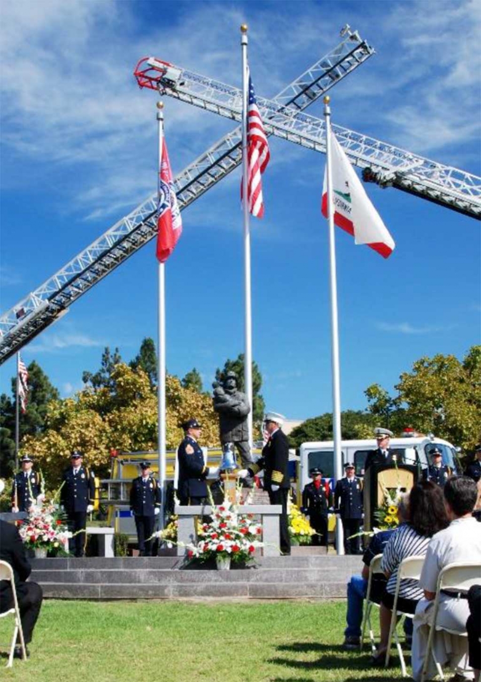 On Friday, November 17th at 10am a ceremony will take place on the lawn surrounding the Memorial at Ventura County Government Center, inducting Chief Rigo Landeros into the Fallen Firefighters Memorial. The Memorial is open to the public.
