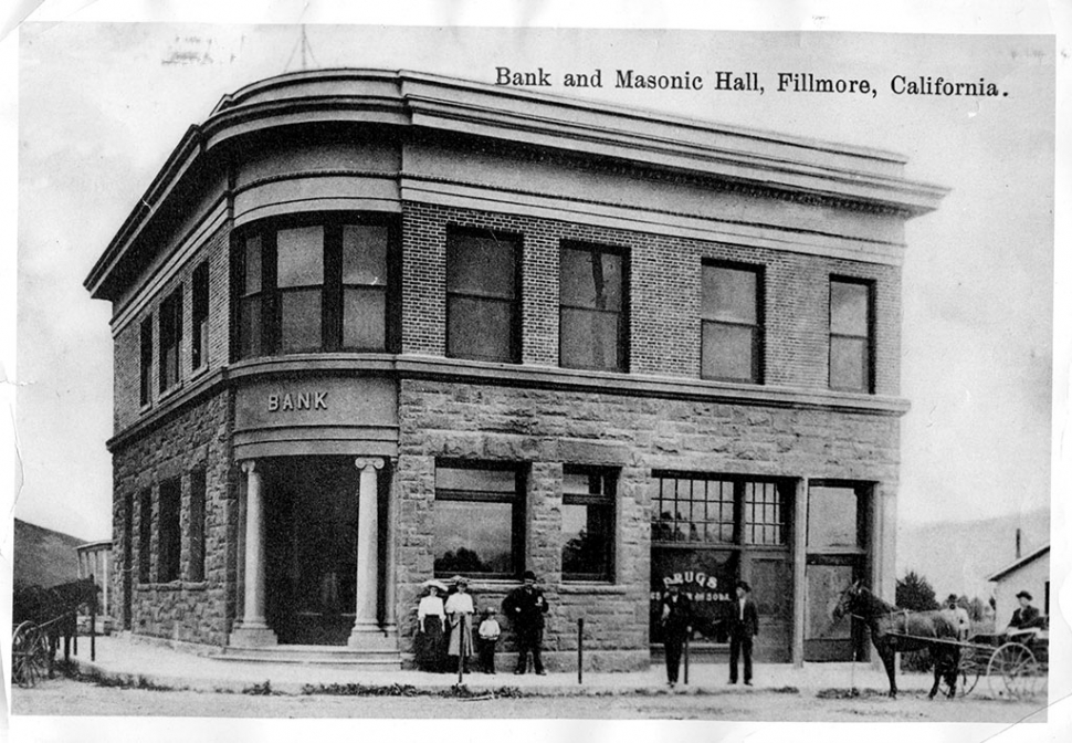 The first original Fillmore State Bank at Santa Clara and Central which became incorporated in 1905. Photos courtesy Fillmore Historical Museum.