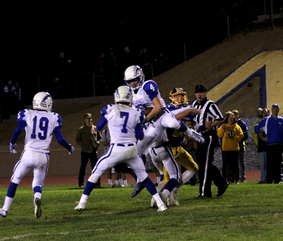 #4 Hayden wright gets the interception. Photos courtesy Crystal Gurrola