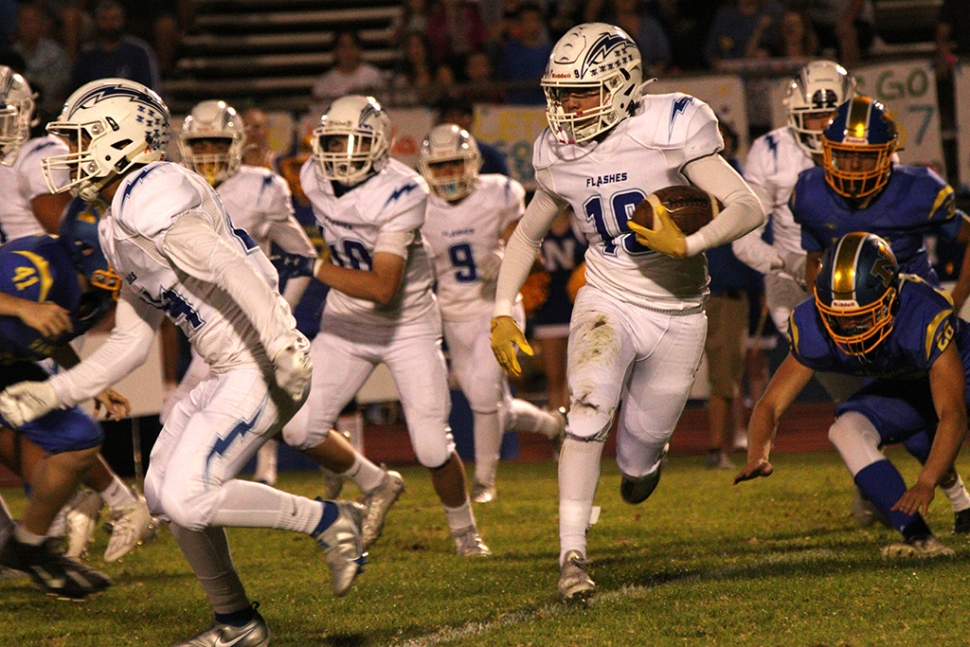 On Friday, October 1st, Flashes Varsity Football traveled to Ojai to take on Nordhoff High. After a long fought game, the Flashes fell short to the Rangers with a final score 18 – 10. The Flashes are 4 – 2 for the overall season. This Friday the Flashes will host Carpinteria at 7pm. 