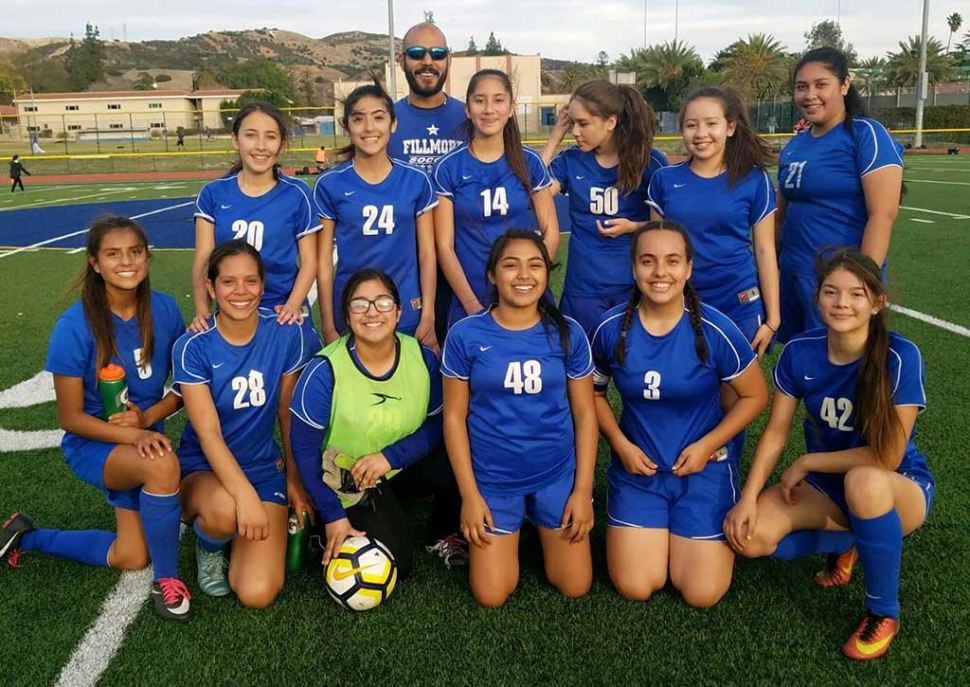 Submitted By Coach Omero Martinez. Fillmore traveled to Thacher on Monday, February 5th. Both JV & Varsity came out ready to play. Varsity missed a few opportunities in the first half, but made up for it in the second half coming back with four goals. Ana Covarrubias had 2 goals and 2 assist. Anahi Andrade had 1 goal, Andrea Marruffo had 1 goal and assist. Final Score 4-1. JV continues there winning ways with a 5-0 victory. Goals were scored by Isabella Vaca (2), Celi (2) and Sophia Pina (1). Great job!!!
