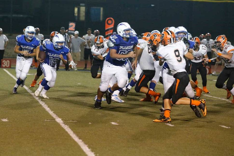 Fillmore Varsity lost to Santa Ynez Friday night, 42-0. They play Hueneme High next
week. Photos courtesy KSSP Photographic Studios and Crystal Gurrola.