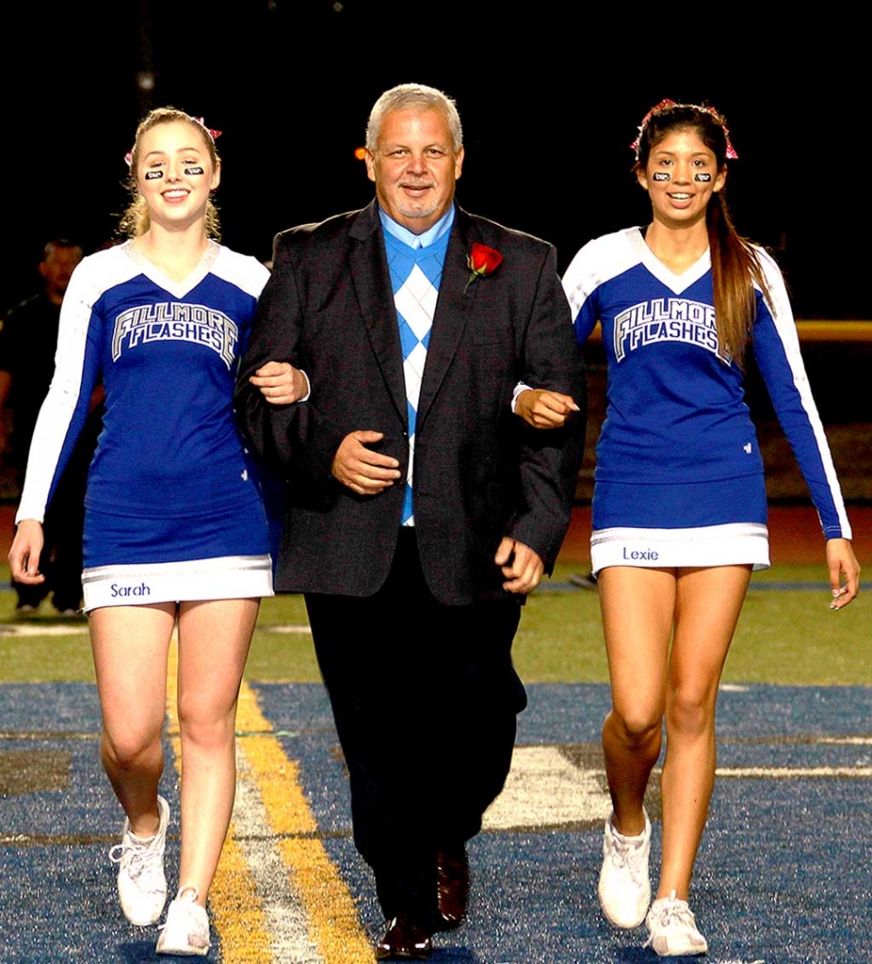 Homecoming Grand Marshall Mark Ortega who is president of the Fillmore Alumni Association.