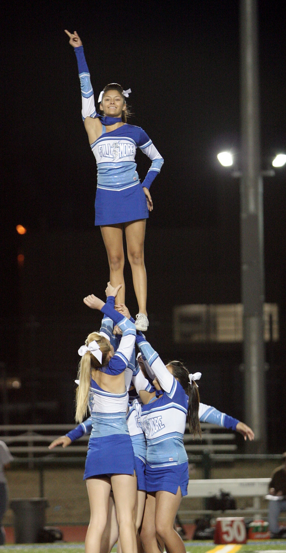 Flashes cheerleader Mariah Perez and the cheerleading squad kept the crowd entertained during halftime.