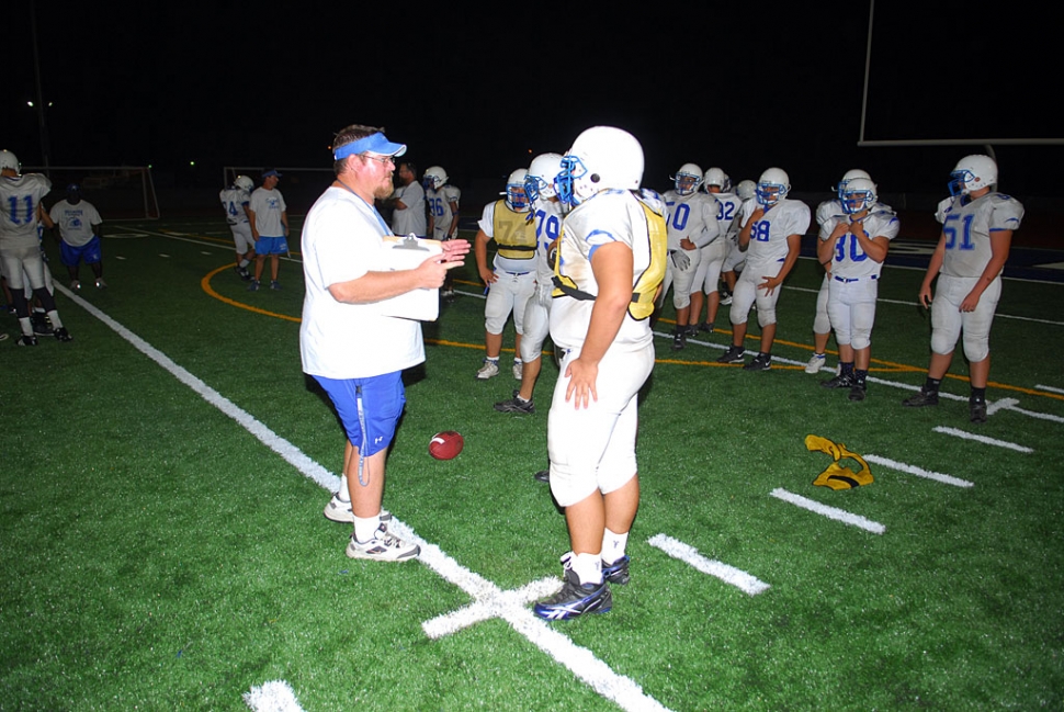 Night Football Practice.