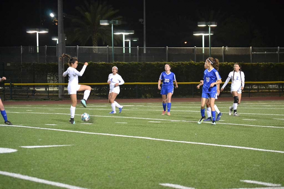 Thursday, January, 4th Fillmore Flashes Girls Soccer hosted Nordoff High. Flashes JV tied Nordoff 1-1, with alone goal made by Isabella Vaca. Flashes Varsity defeated Nordoff 2-0 with goals made by Andrea Marruffo and Jennifer Cruz. Goal Keeper Aaliyah Lopez had 5 saves for her second consecutive shut out. Next week the Flashes will take on Bishop Diego Thursday, January 11th 6:00pm at Fillmore High School. Stats and photos courtesy Coach Omero Martinez.