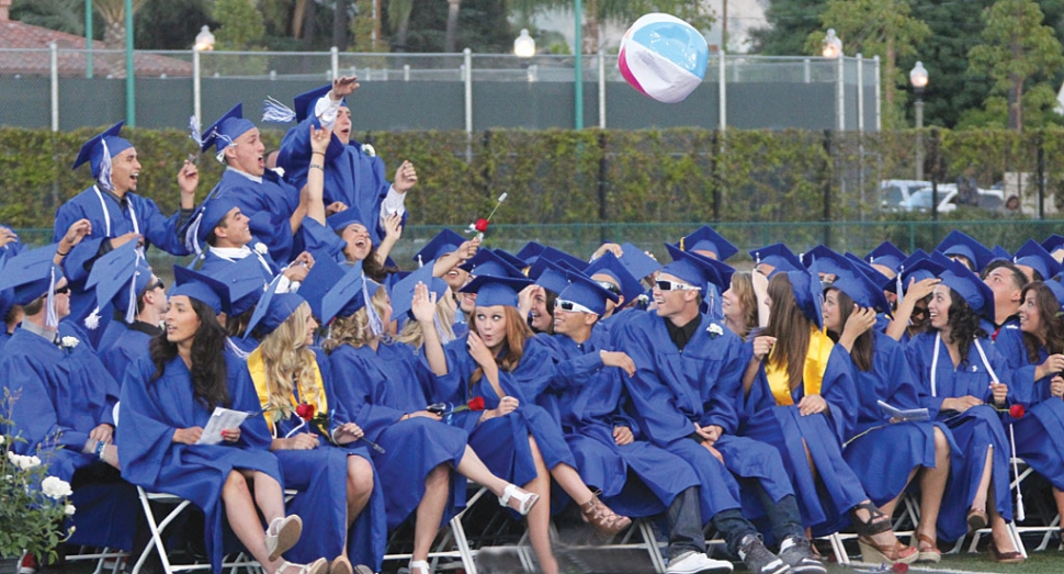 This year’s Class of 2011 was the first in 16 years to have every student graduate, which came out to 230 graduates. During the beginning of commencement ceremonies a beach ball made its way around the Class of 2011, until one of the teachers was able to grab it. The crowd did get a few giggles out of it. Photos courtesy of Crystal Gurrolla.