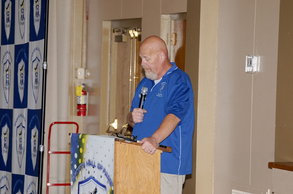 Joe Wood spoke at the Fillmore High School Hall of Fame event.