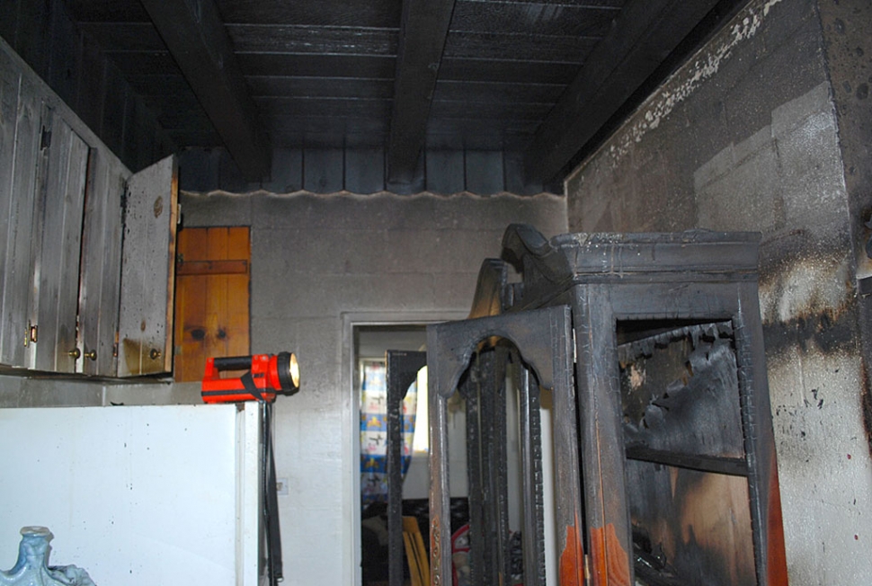 Smoke damage throughout the structure caused the Building & Safety Department to determine the residence uninhabitable.