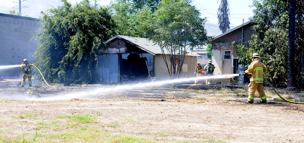 On Tuesday, July 29th at 2:42pm, Fillmore Fire and Fillmore Police responded to reports of a fire in the 600 block of Ventura Street/SR-126. Once on scene crews found an abounded residence in flames, spreading to a quarter acre of surrounding brush. The fire was extinguished and by 3:07pm the fire was knocked down. Cause of the fire is still under investigation.