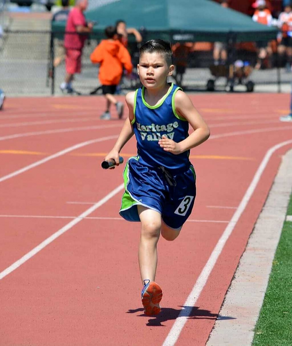 Joshua Estrada helped his 4X400m relay team bring home first place. 