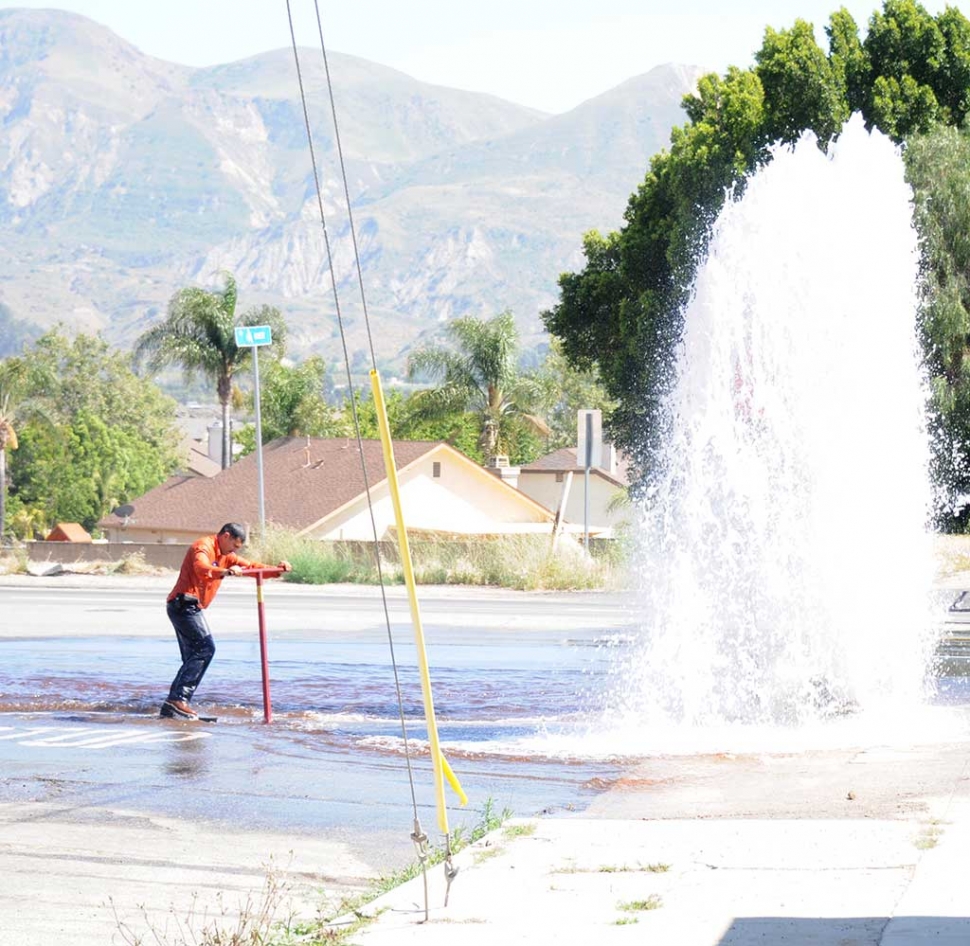 On Wednesday, May 9th at 2:13pm on the corner of Ventura and Fillmore Street crews responded to calls about a fire hydrant that had been hit by a vehicle and water flooding the street. City workers responded and quickly turned the water off.