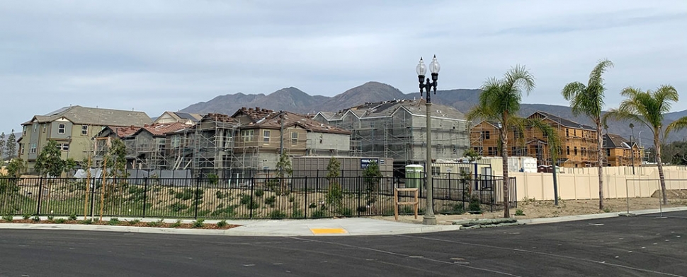 KB Homes Citrus Grove development behind Vons shopping center on River Street as shown from the back of the property looking north from Edgewood and Central Avenue. These are just some of the 104 units being built on the property to house 375 residents.