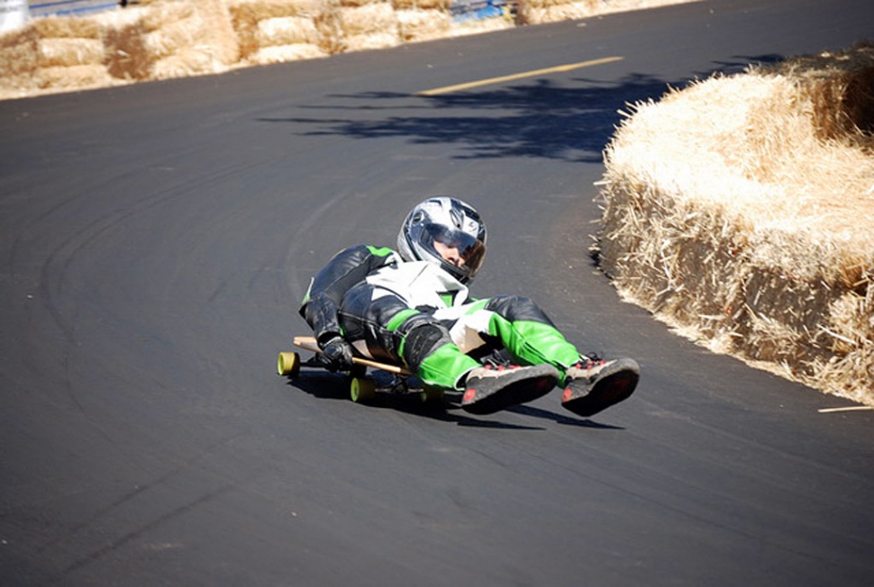 Kyle taking the final turn, coming across the finish line. Both Kyle and Christian Conaway, of Fillmore, participated in the Maryhill Festival of Speed / IGSA World Championships held August 27-31. The race was near the Columbia River Gorge, in Goldendale, Washington.