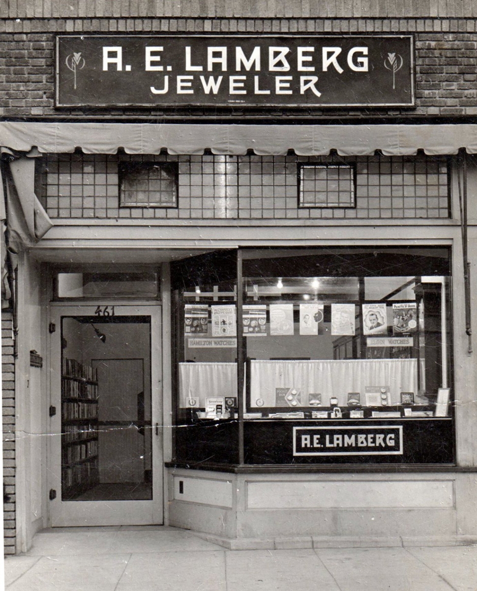 (above) A. E. Lamberg shop at 461 Sespe, note the Lending Library just inside the door on the left, known for inspiring today’s “Little Free Libraries” you see around Fillmore today. Photos courtesy Fillmore Historical Museum.