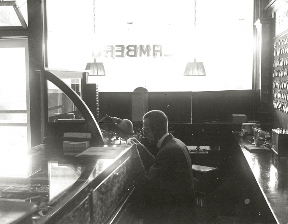 Al Lamberg at work in his shop.