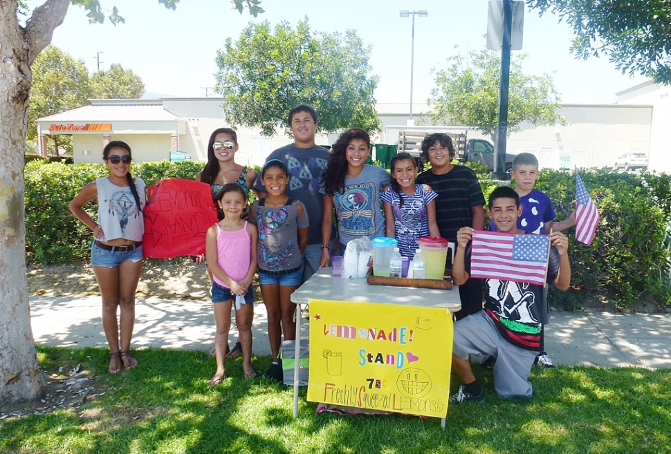 Entrepreneurship was alive and well Monday during the recent heat wave. A lemonade stand set up by these young capitalists was in demand from traffic coming off Grimes Canyon Road. By 2:00pm they had already made about $30.