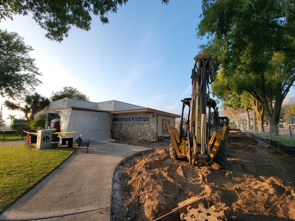 The Fillmore Library Expansion Project began back in October and workers are making major headway. Tractors and dozers are working to make ready for building the new study rooms, classrooms, meeting rooms and more.