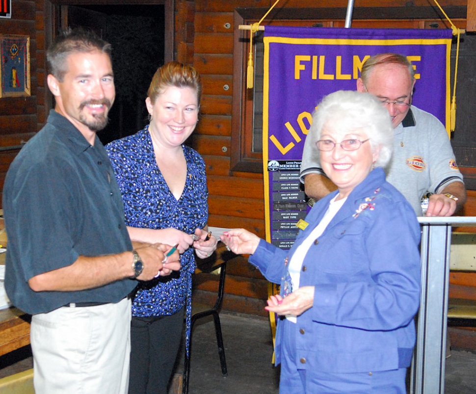On September 15, Sean and April Hastings were inducted into the Lions Club by District 4A-3 Governor Joe Woodruff. Pictured above Sean and April Hastings along with April’s grandmother Mary Tipps.