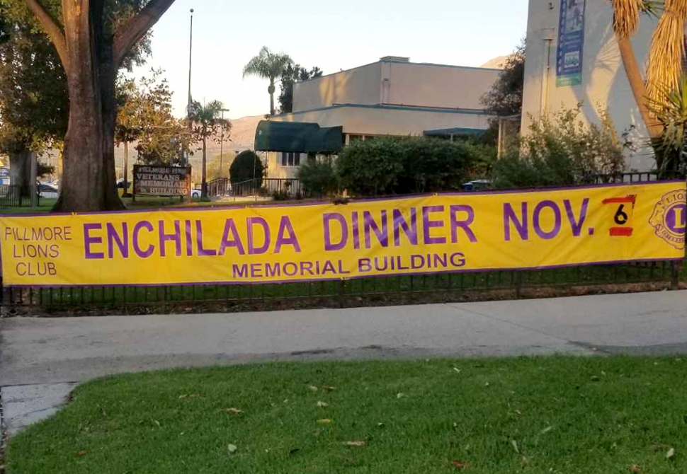 On Saturday, November 6th, the Fillmore Lions Club will be hosting their Annual Enchilada Dinner. Due to COVID-19 this year’s dinner will be drive-thru only, from 5 – 7pm at the Fillmore Veterans Memorial Building. Tickets are on sale now - email fillmorecalionsclub@gmail.com for tickets and further information.